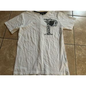 Philipp Plein M Graphic Logo Tag Basic Tee Tshirt White Fun Design